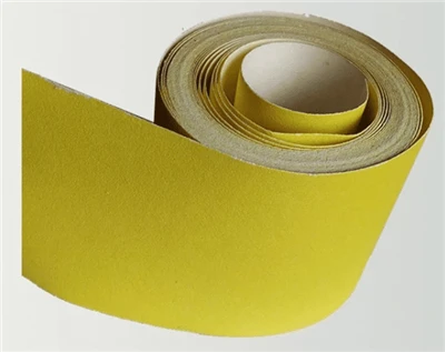 How do the width and length specifications of sandpaper rolls affect grinding...