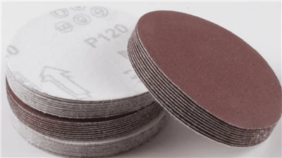 Aluminum oxide sandpaper hook and loop sanding discs